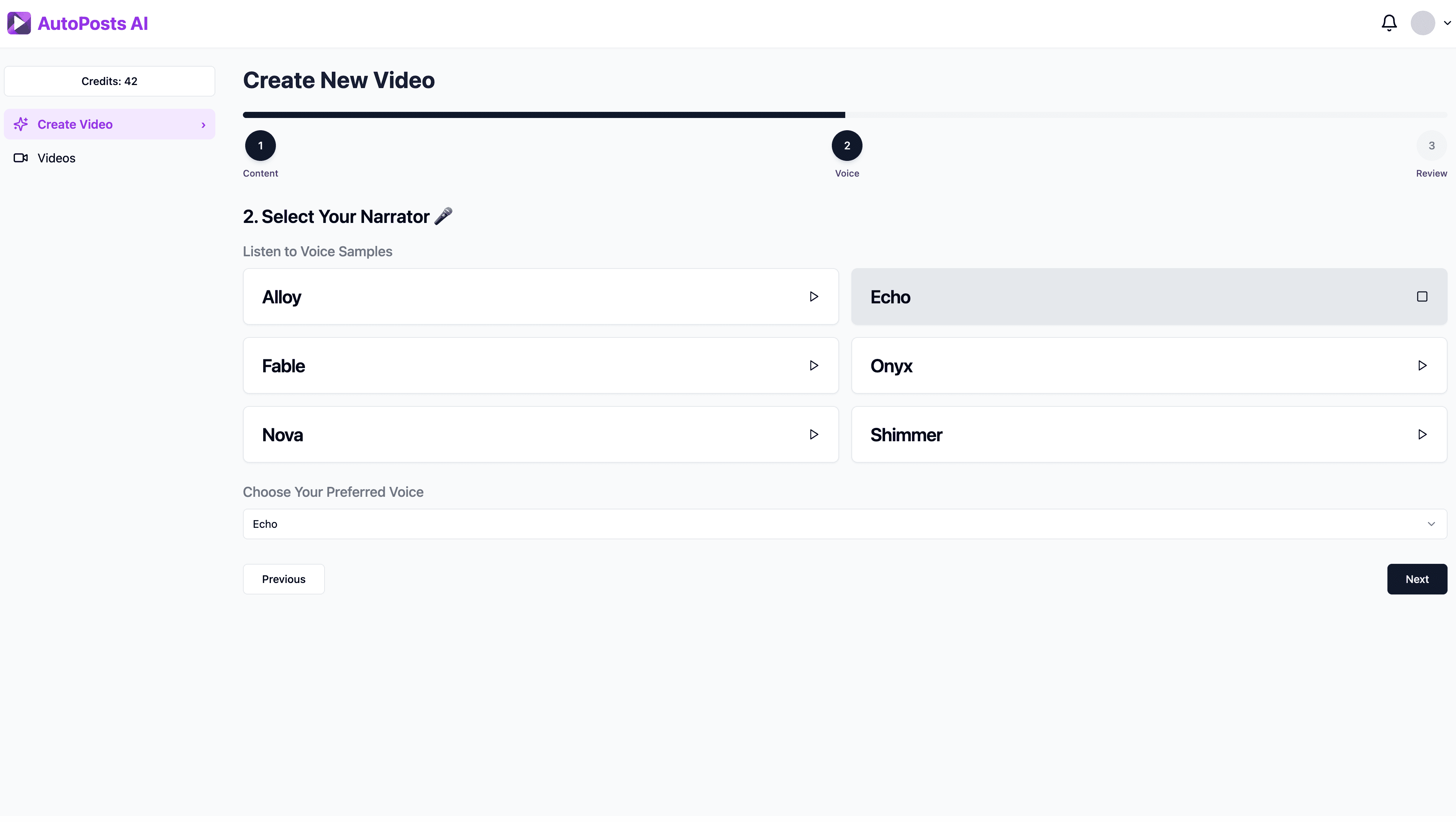 Select Your Narrator